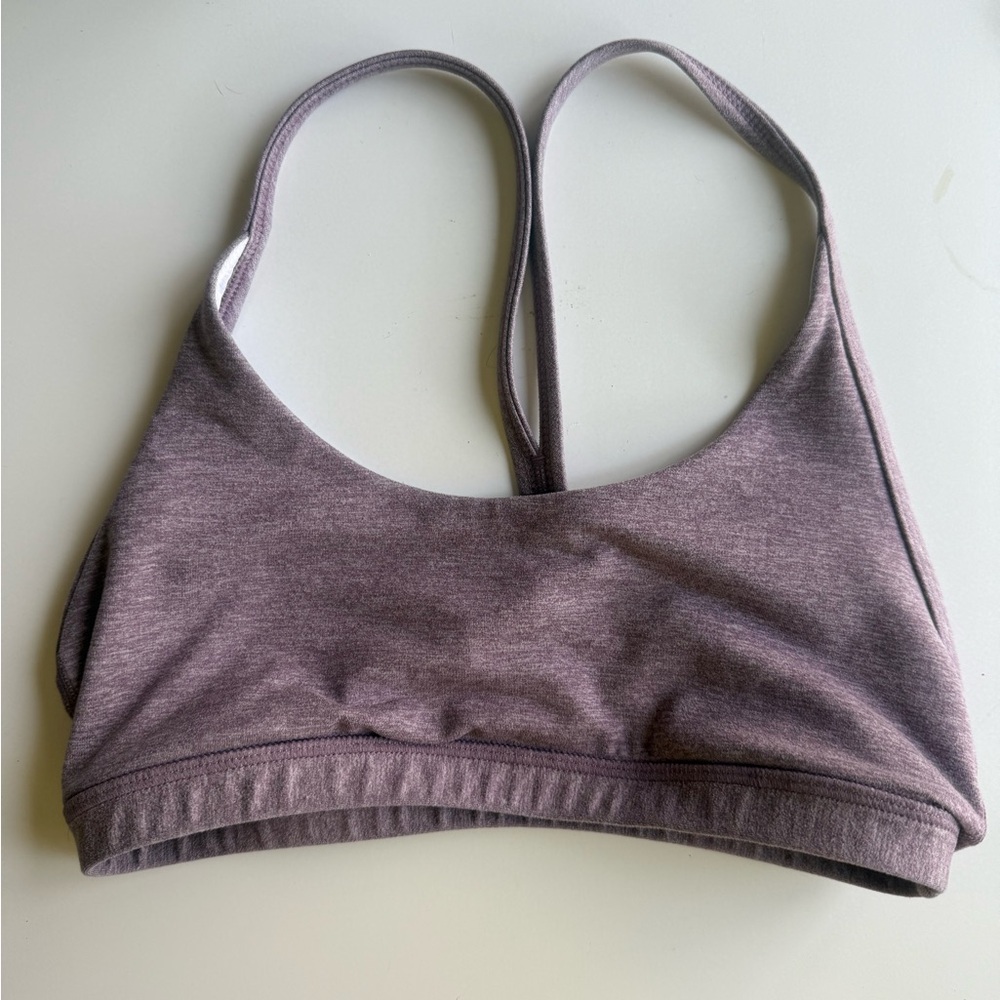 Women's Heather Purple Fleo Cami Sports Bra - Light Support
